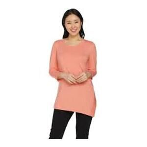 H by Halston Pullover Top with Asymmetric hem size XL